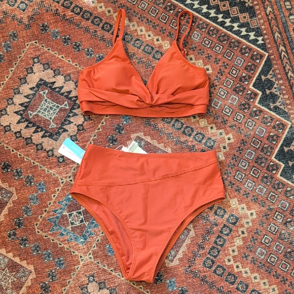 Cupshe Rust Bikini Set - Picture 1 of 4
